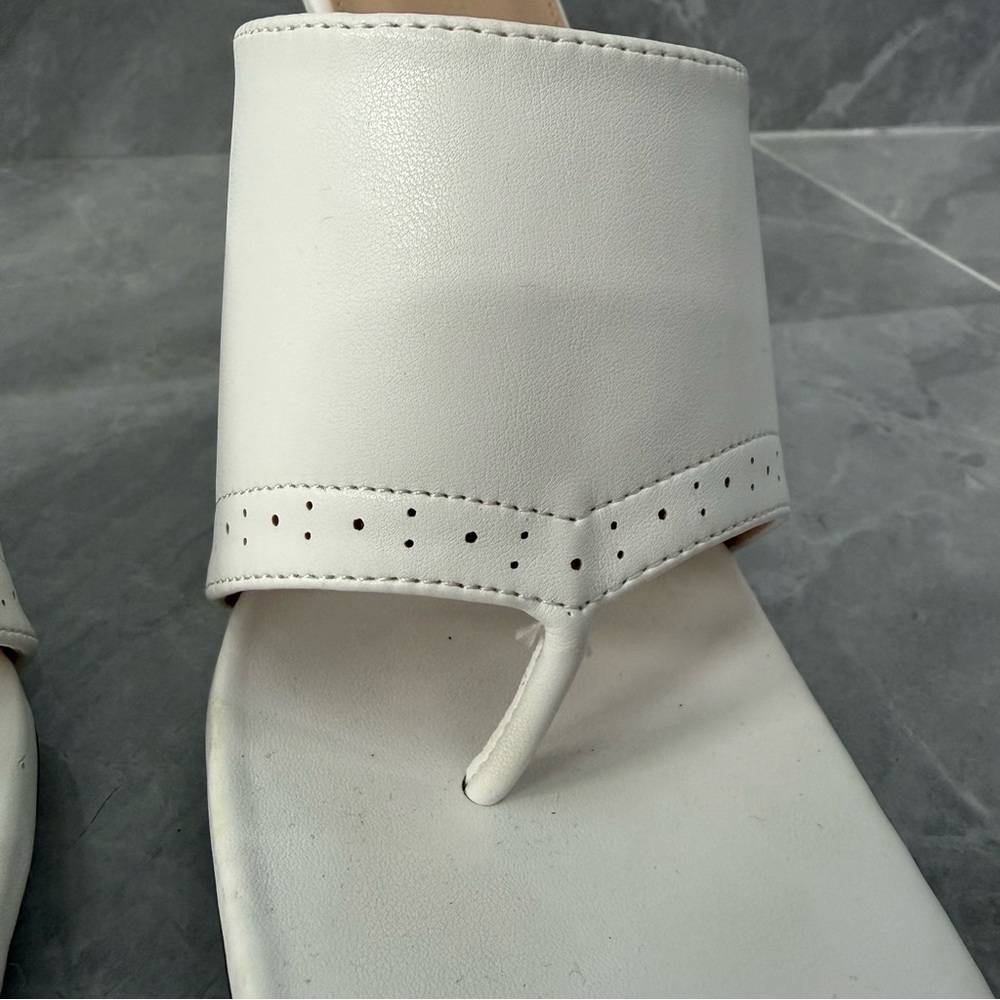 NWOT Women’s Rampage Frida Square Open Toe Mule Heel Thong Sandals Size 9 - Picture 4 of 13